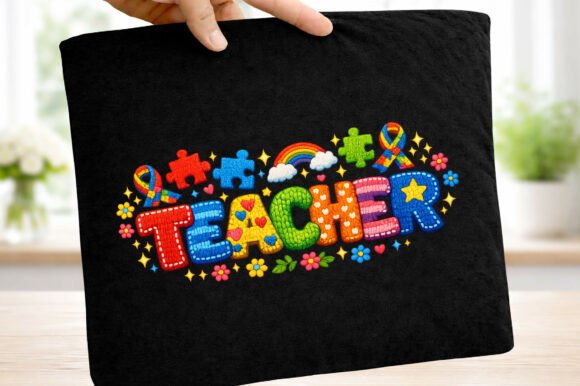 Autism Teacher Faux Yarn Coquette Png: A Versatile Graphic Design Asset