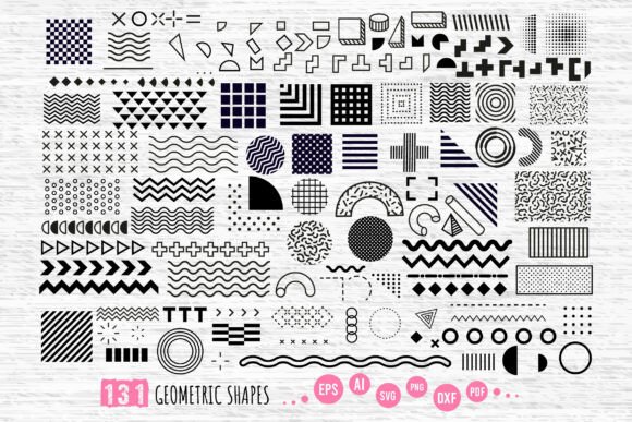 Basic Circular Geometric Shapes SVG Set Graphics