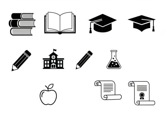 Black Educational Graphics for Commercial Use