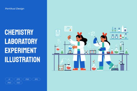 Chemistry Laboratory Experiment Graphics