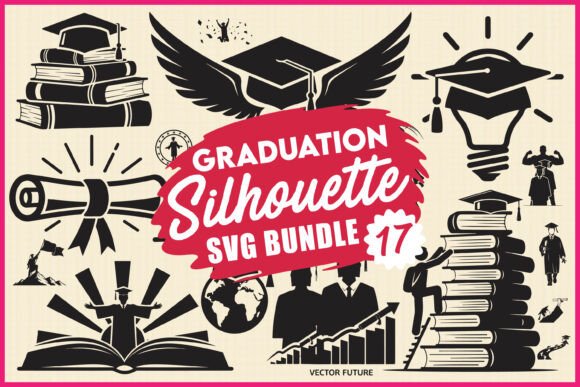 Graduation Silhouette SVG Bundle: Graphics and Illustrations for Branding