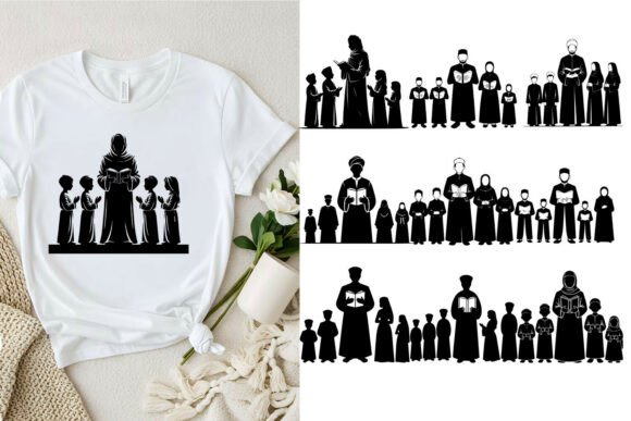 Islamic Family Quran Reading SVG Bundle: A Strong Design Asset for Branding and Crafts