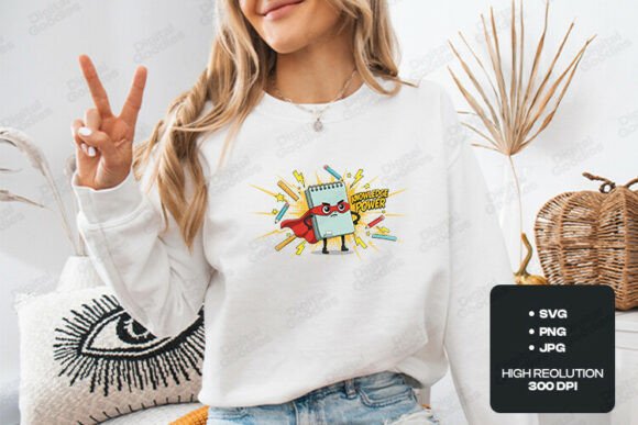 Knowledge Power Cute School Superhero Embroidery Design Review