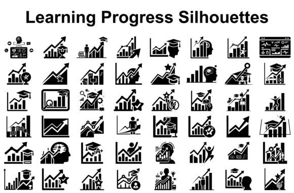 Learning Growth Progress Silhouette Graphics