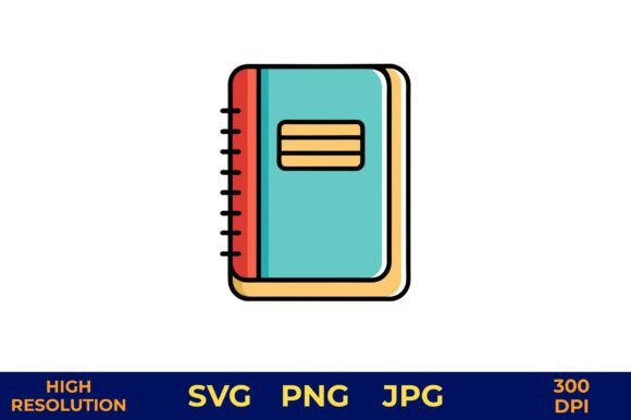Notebook Icon for Education and Notes – A Versatile Graphic Design Asset