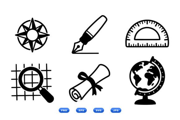 School Icon SVG Collection: A Modern Design Asset for Creative Branding